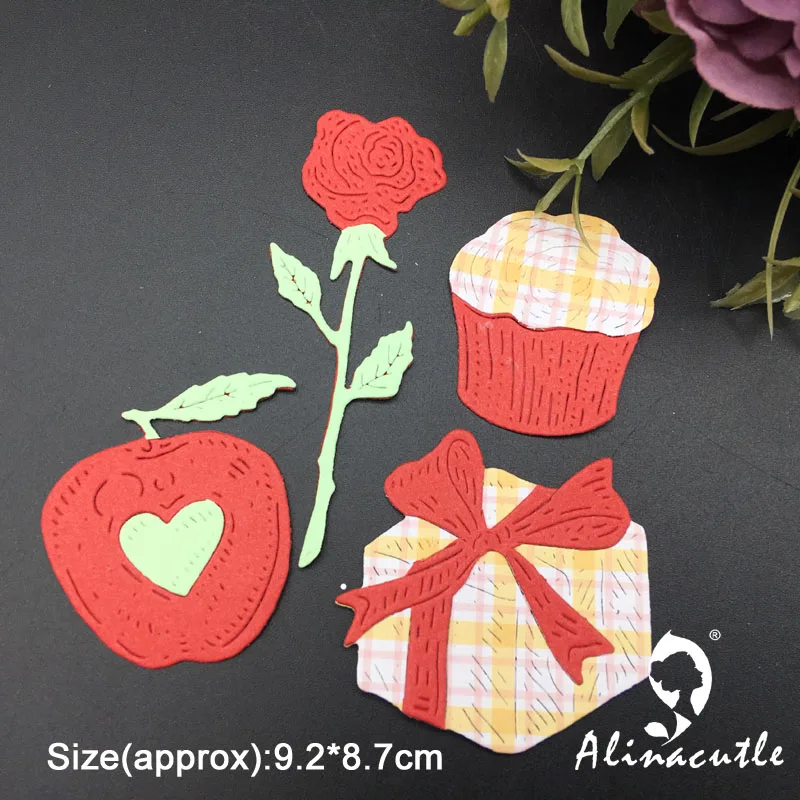 Вырубка металла высечки подарок Роза торт Валентина скрапбукинг бумага ремесло