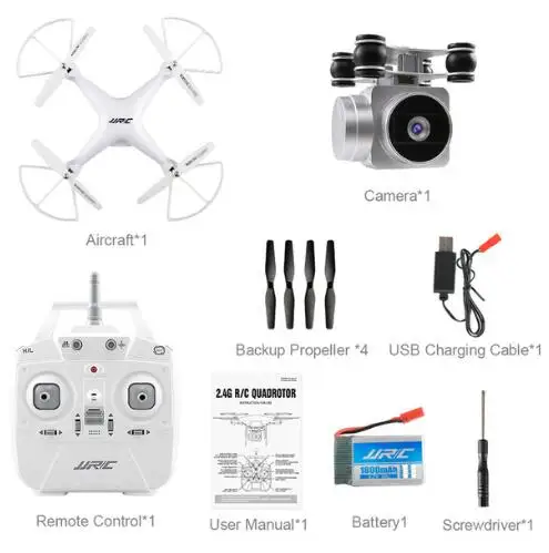 Белый JJR/C JJRC H68 Дрон с камерой высота удержания Безголовый режим уличный Квадрокоптер 20 минут время полета - Цвет: Белый