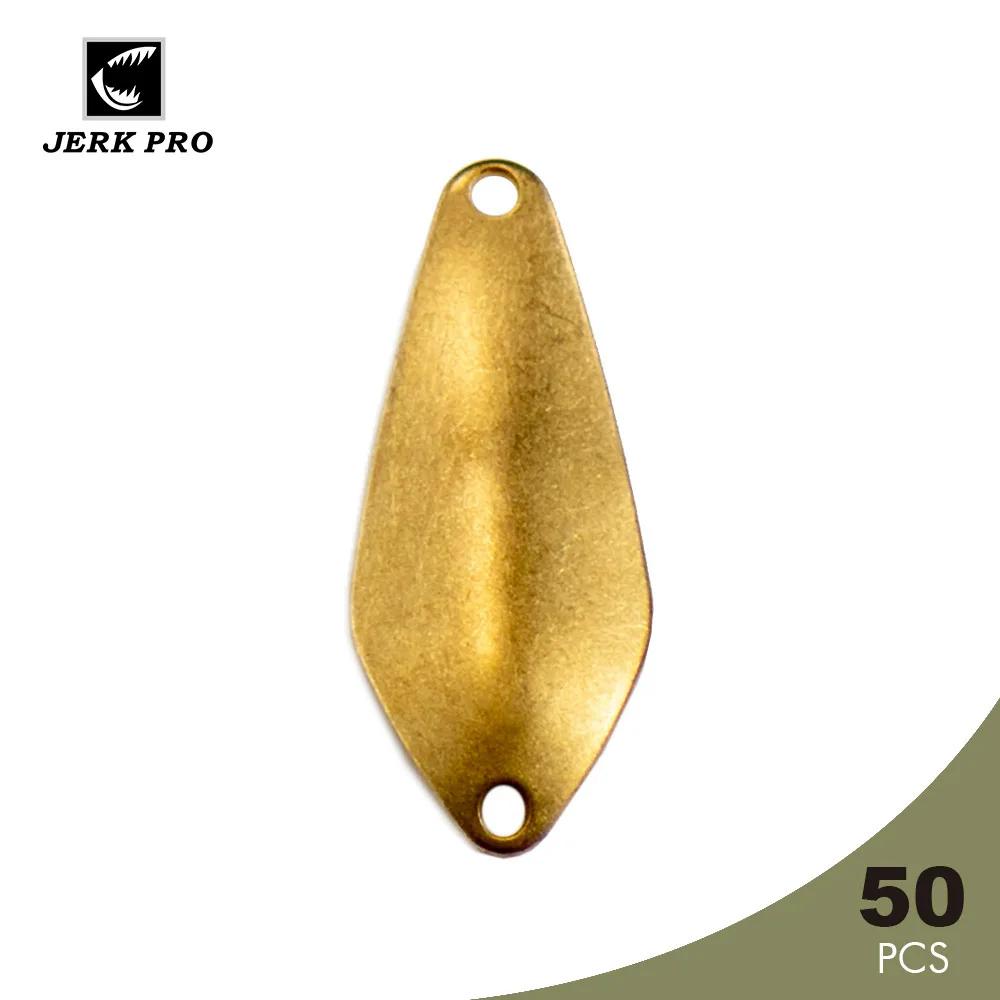 Рывком PRO 50 шт в наборе 2 4g Латунное литье форель ложка Blanks футболки для девочек