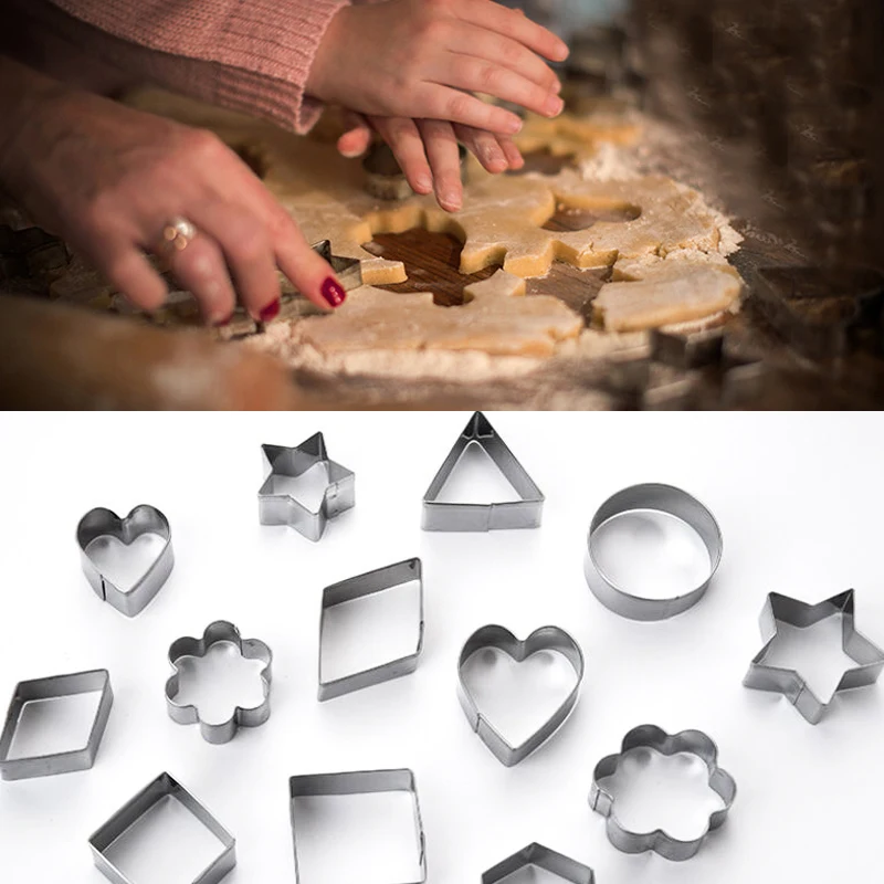 

1Set Stainless Steel Different Cookie Egg Tools Cutter Pancake Mould Biscuit Press Stamp Mold Cake Decorating for Kitchen Shop