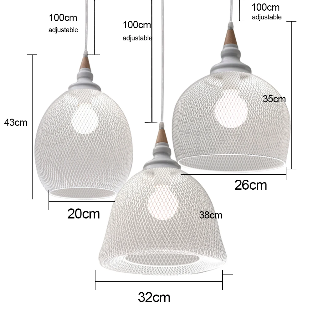 Подвесной светильник s из кованого железа подвесной деревянный плиссированный