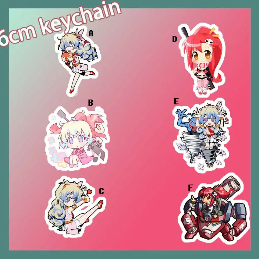 Акриловый брелок с ремешком для Аниме игры Tengen Toppa Gurren Lagann Yoko Nia 6 см|Брелоки| |