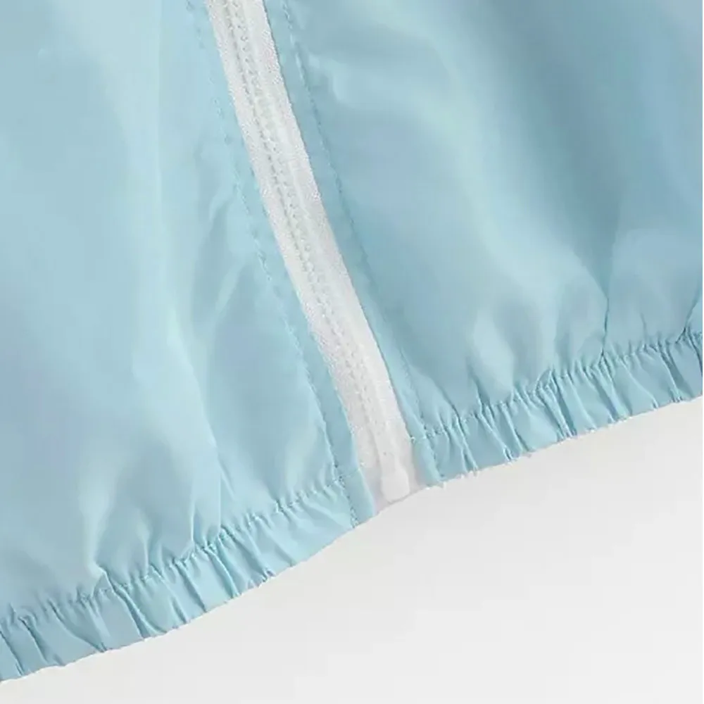 Куртка женская с капюшоном Повседневная ветровка на молнии базовая верхняя