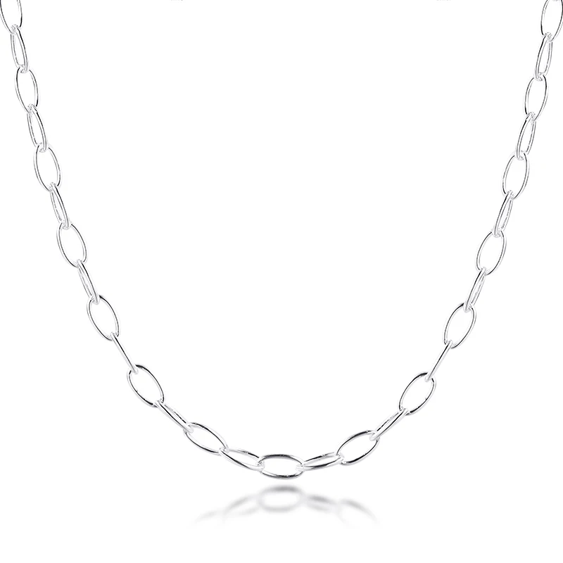 

Newest Link Chain Necklace 925 Sterling Silver Original Necklaces for Women Female Statement Jewelry collares
