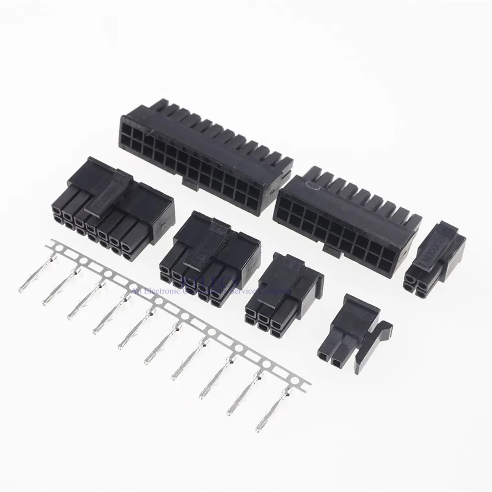 10 комплектов 3 0 мм Micro Fit штепсельная розетка корпус 2 Pin 4 6 8 12 14 16 18 20 22 24 P оболочка +