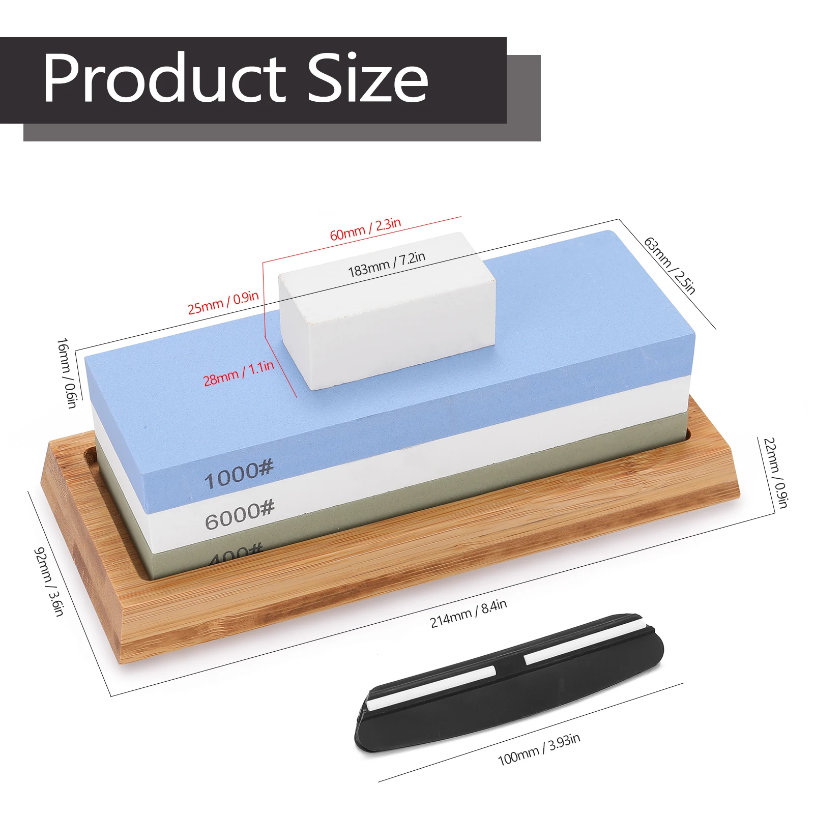 

Professional Whetstone Cut Sharpening Stone Kitchen Sharpener for Kitchen Cutter Sharpener Single-Side Grind Stone 400 1000 6000