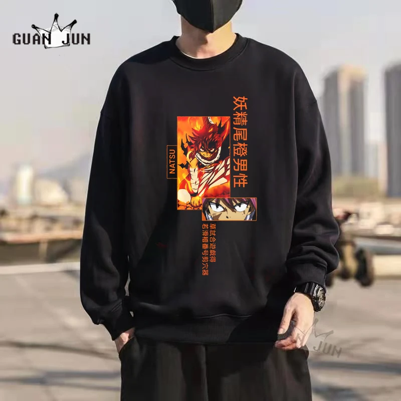 

Harajuku Fairy Tail Etherious Natsu Dragneel Hoodies Japanese Anime Women Streetwear Casual Sweatshirts Fashion Hoodie Men