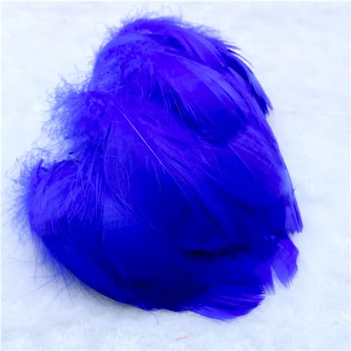 Royal blue 100 шт./пакет натуральный гусиных перьев шлейфы на возраст от 6 до 12 лет см красочные Лебедь перо шлейф для украшения дома, сделай сам, ювелирное изделие украшение - Цвет: Royal blue