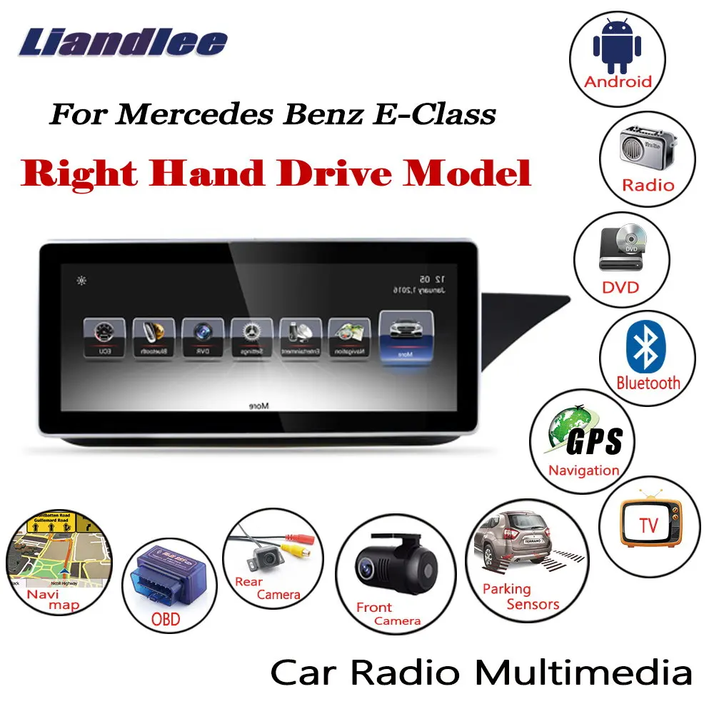 Автомобильный мультимедийный плеер Liandlee Android для Mercedes Benz E Class W212 C207 2010 ~ 2017 радио CD