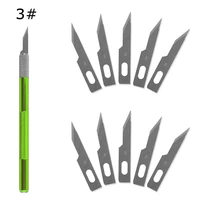 10 blades craft artwork cutting knife diy carving knife stencil scoring hobby chiseling model repairing sculpture scalpel knife