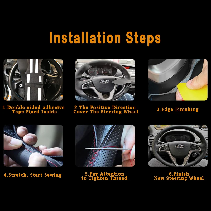 

Car Braiding On The Steering Wheel Cover for Kia K5 Optima 2019 Cee'd Ceed 2019 Forte Cerato (AU) 2018 Auto Covers Car-styling