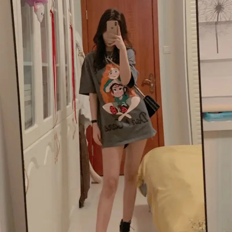 

2021 New Spring And Summer Short Sleeve T-shirt for Female Students Woman Tops Oversized t Shirt t Shirt Women Short T-shirt