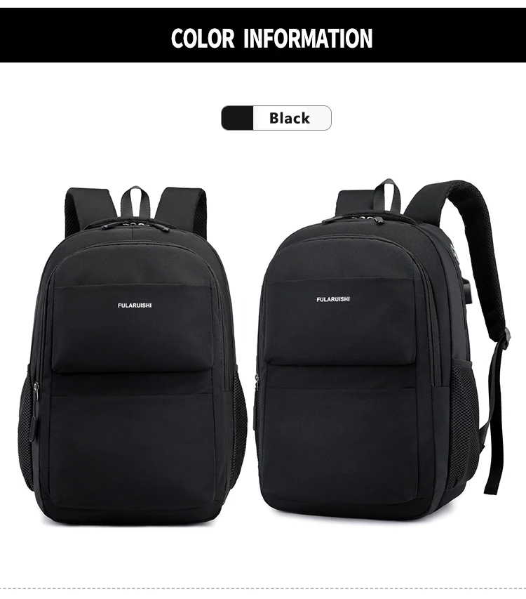Men Backpack School Bag Waterproof Nylon New Schoolbag Business Laptop Polyester Bag 14 Shoulder Bag 15.6 Inch Computer Packsack
