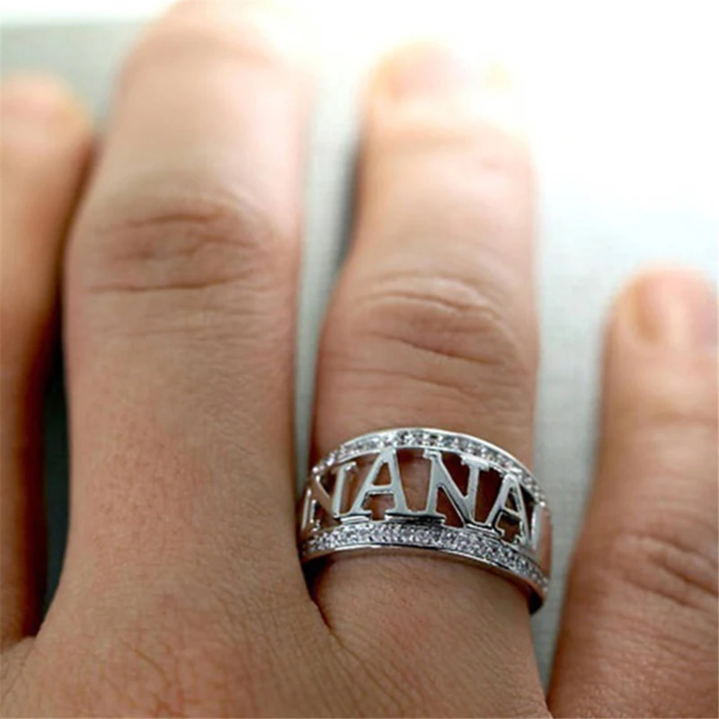 Рождественские подарки бабушка кольца цвет белое и розовое золото кольцо для