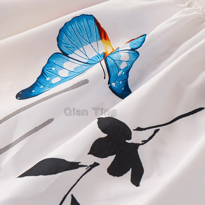 (Новый товар) 1 шт. натяжная простыня из 100% полиэстера с принтом наматрасник 4