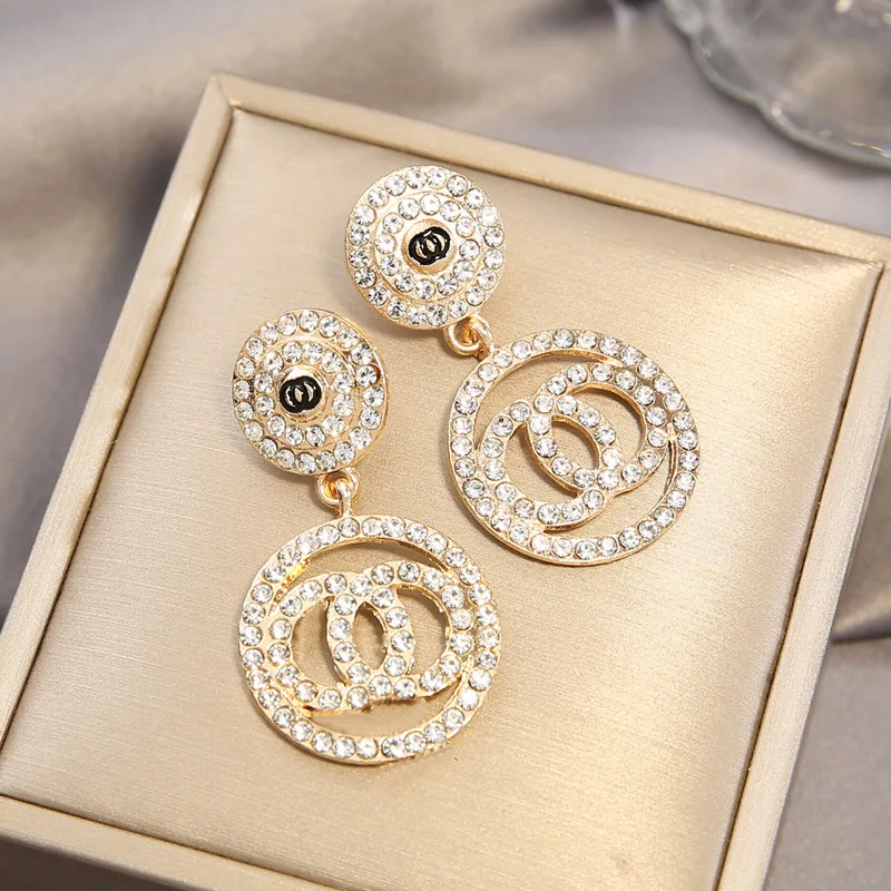 

100pcs / lot needle American fashion simple full Circle Earrings Korean retro earrings with Earrings
