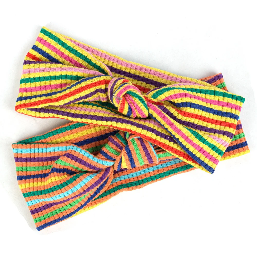 Модные красочные женские богемные крест ободок с бантом Твист головной убор