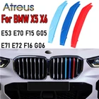 Наклейка на решетку автомобиля, из АБС-пластика, 3 шт., для BMW G06, G05, F16, F15, E70, E71, E72, E53, X6, X5, 2020, 2019 м