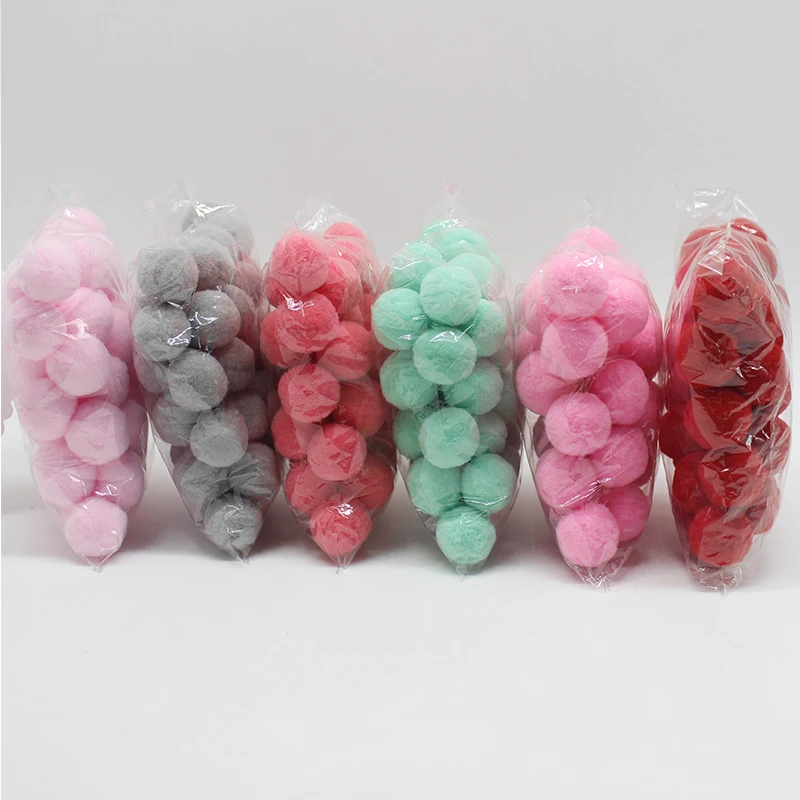 Wholesale 25mm Pompoms Soft Pom Poms Fur Ball Arts Toys Crafts DIY Apparel Sewing Fabric Supplies Wedding Home Decoration | Дом и сад