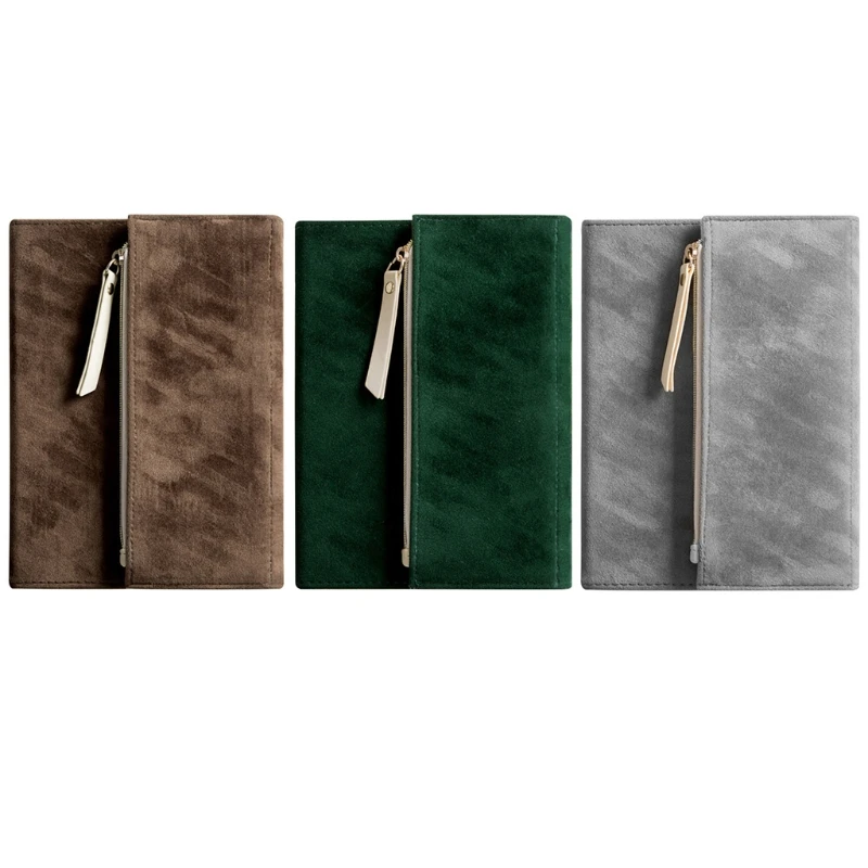 

B6 Innovative Tri-fold Notebook Suede Diary Notepad Traveler Journal Planners Dropshipping