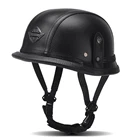 Мотоциклетный шлем rcycle, винтажная мотоциклетная Кепка, винтажный мотоциклетный шлем с открытым лицом, немецкий полулицевой шлем, унисекс, ретро, мотоциклетный шлем в горошек