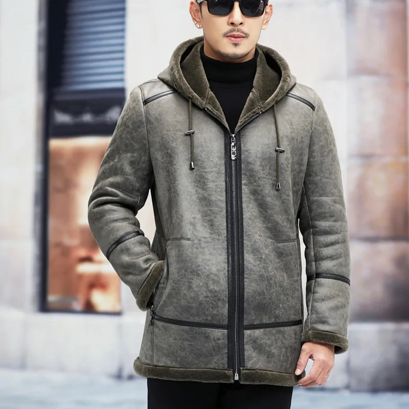 Мужское длинное кашемировое пальто Повседневная Свободная утепленная куртка из