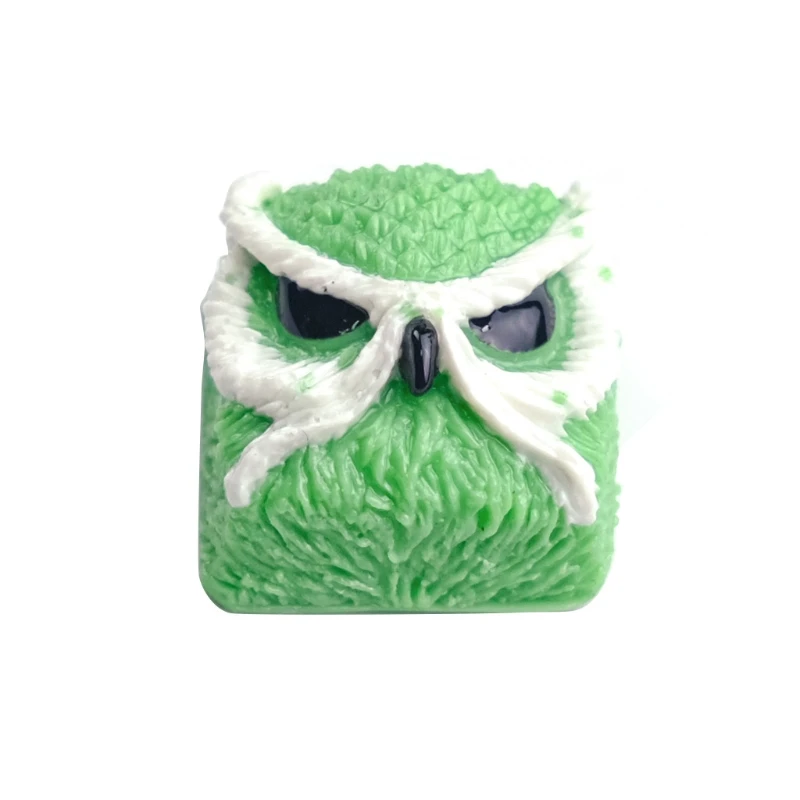 

Gaming Keycaps Durable Cartoon Owl Resin Keycap OEM Profile R4 Personality Design Replacement for Mechanical Keyboard
