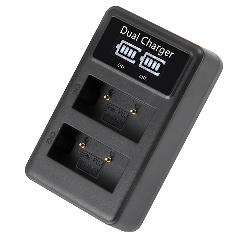 AMS-Mamen 2 шт. 1800 мАч NP W126S NP-W126 W126 Fujifilm цифровая камера батарея + USB LCD двойное зарядное