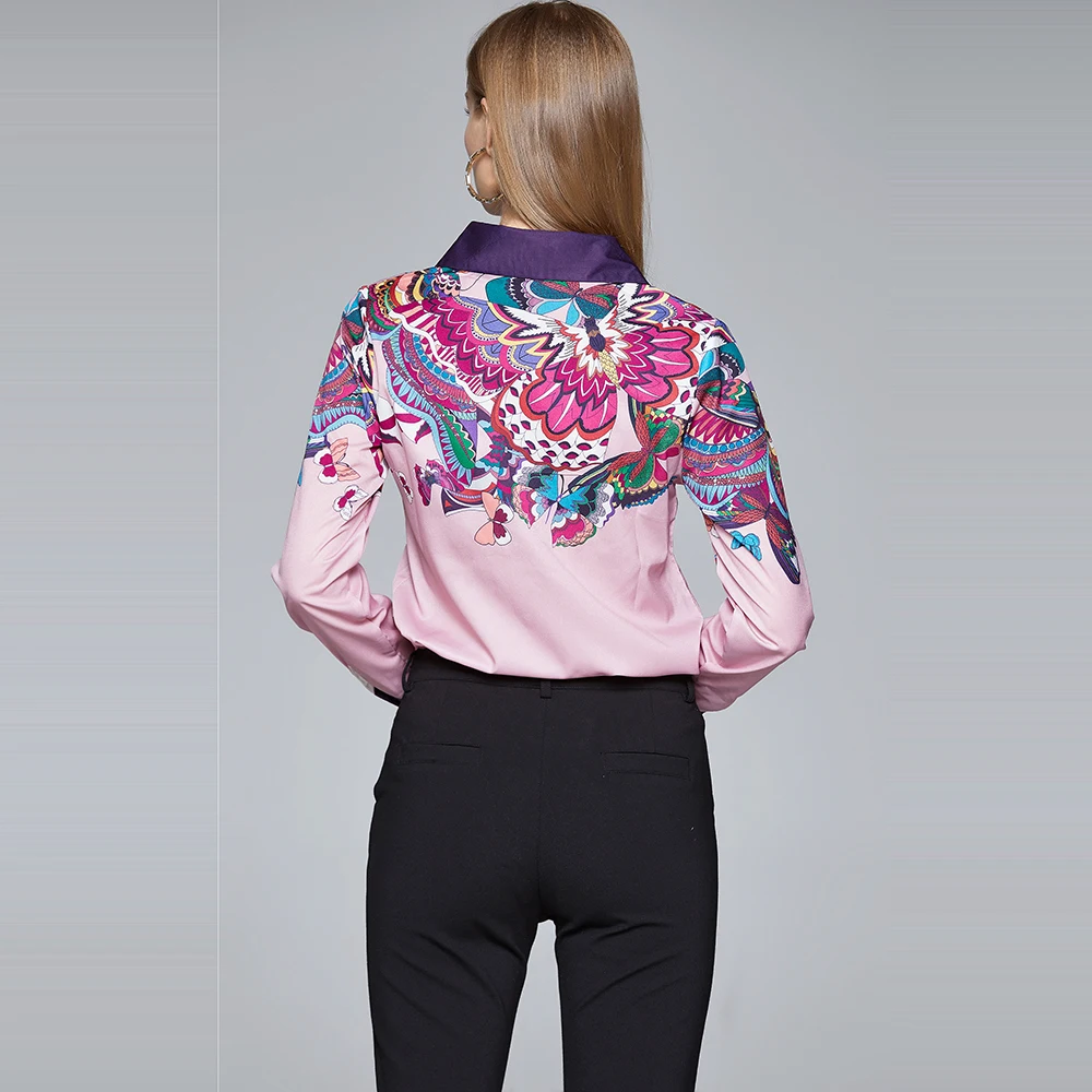 

Make spot new fashionable joker cultivate one's morality printed lapel long sleeve shirt with long sleeves, cultivate one's mora