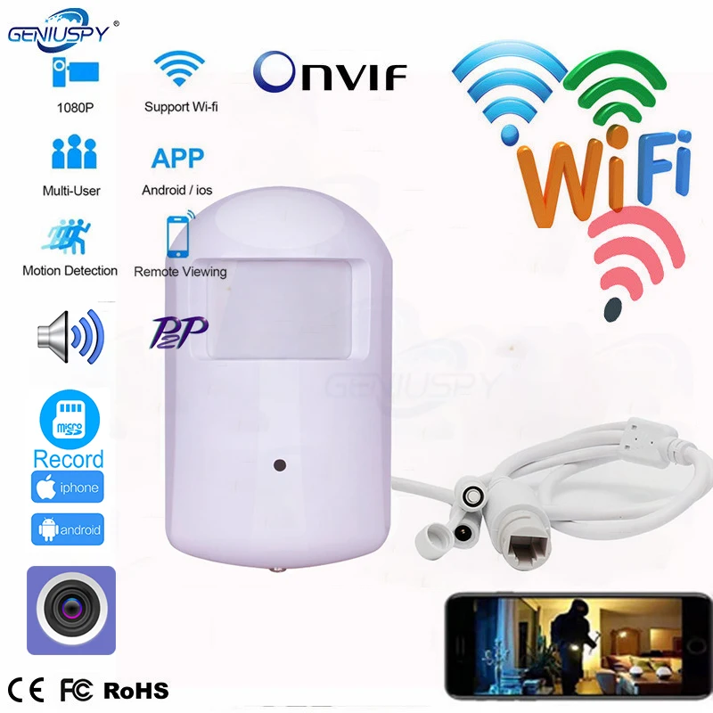 Камера видеонаблюдения P2P Onvif 960P 1080P 5MP IP Pin отверстие WIFI камера PIR стиль детектор