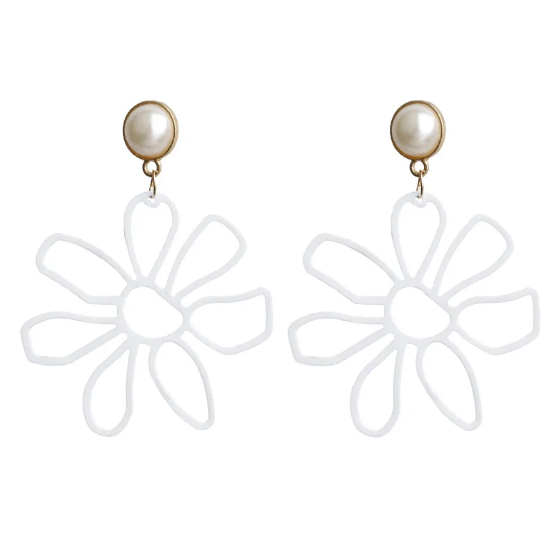 Женские красные серьги с большим цветком модные длинные большие летние 2019 |