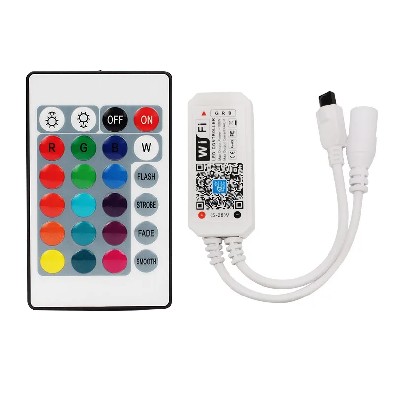 Светодиодный светильник SMD 2835 5050 24 клавиши 44 ИК Bluetooth Wi-Fi RGB пульт дистанционного