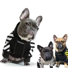 Модная одежда для домашних животных, одежда для французского бульдога, модная полосатая Толстовка для собак, мягкая и удобная одежда для собак, куртка для собак