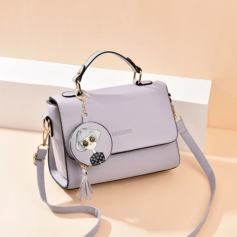GuunnG crossbody bags for women Model clk-w887 shoulder bag Fashionable Student small square Rice white Women's handbags |