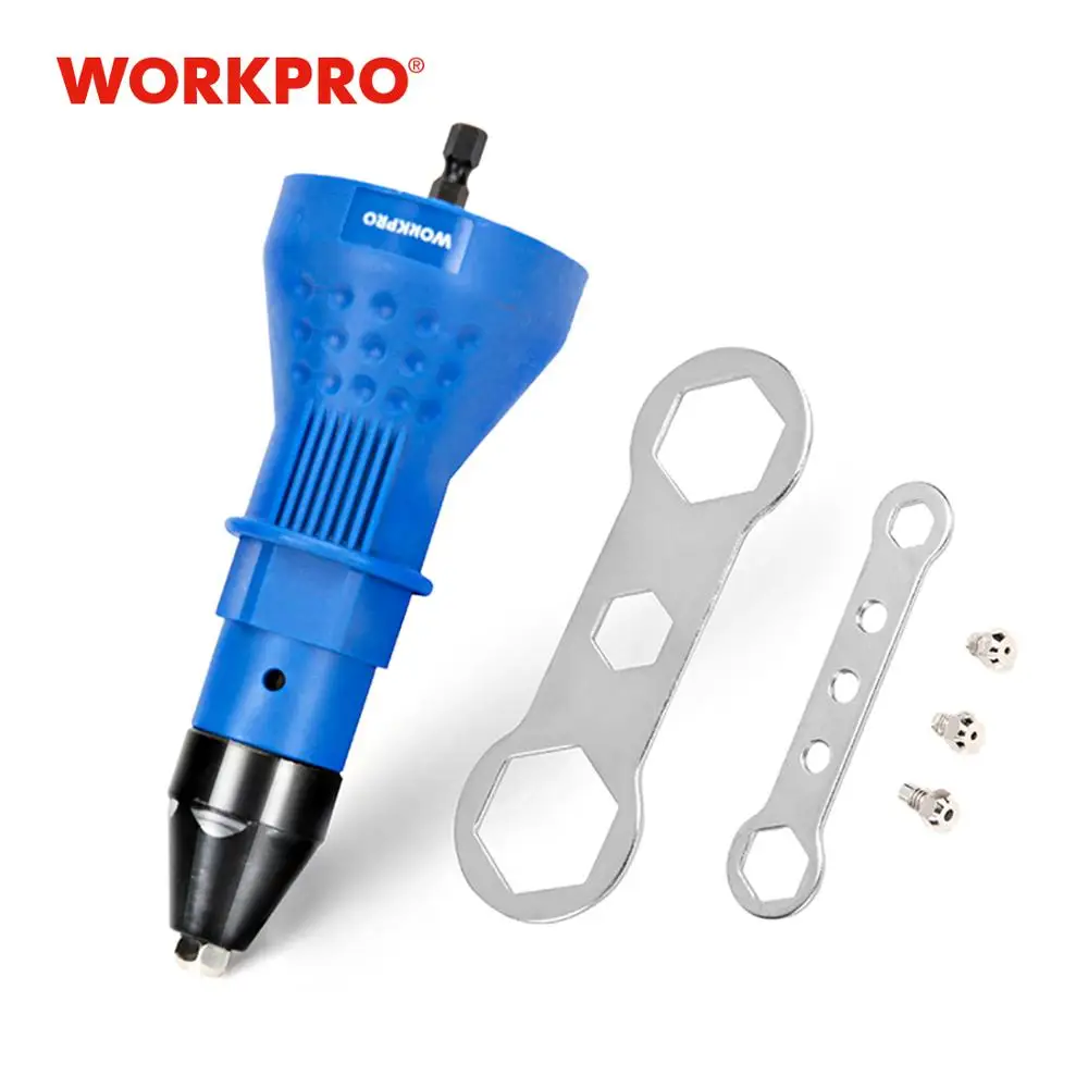 WORKPRO электрический пистолет для заклепок инструмент клепки беспроводной адаптер