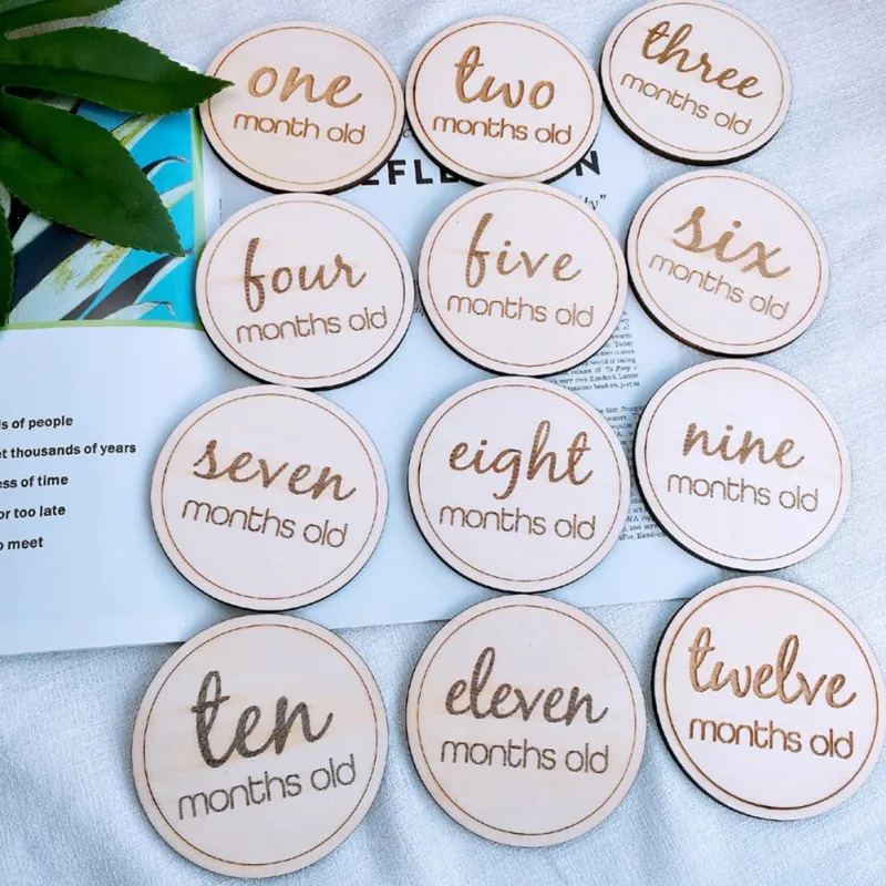 12 шт./компл. месячная карточка детская ежемесячная фотография со смешными