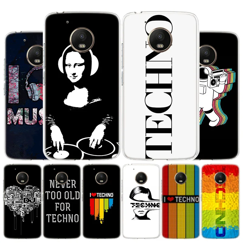 

Techno Music Phone Case For Motorola Moto G8 G7 G6 G5S G5 G4 E6 E5 E4 Plus Play Power One Action X4 Cover Coque Shell
