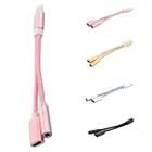 Портативный высококачественный аудиокабель 2 в 1 с разъемом Type-C на 3,5 мм для наушников, зарядное устройство, адаптер, конвертер, телефонные электронные аксессуары