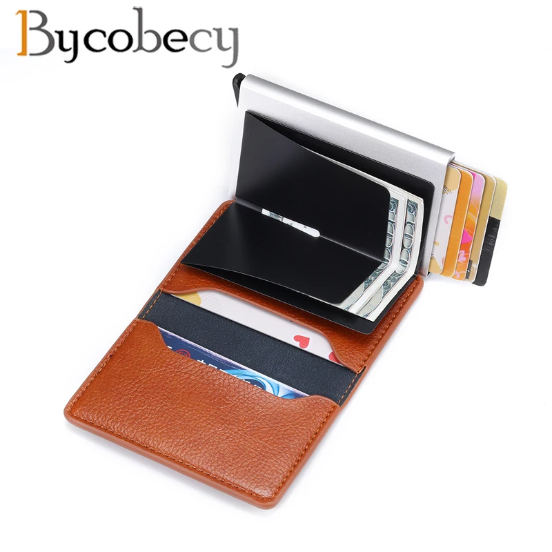Стандартный Смарт кошелек Bycobecy держатель для карт модный винтажный Чехол из