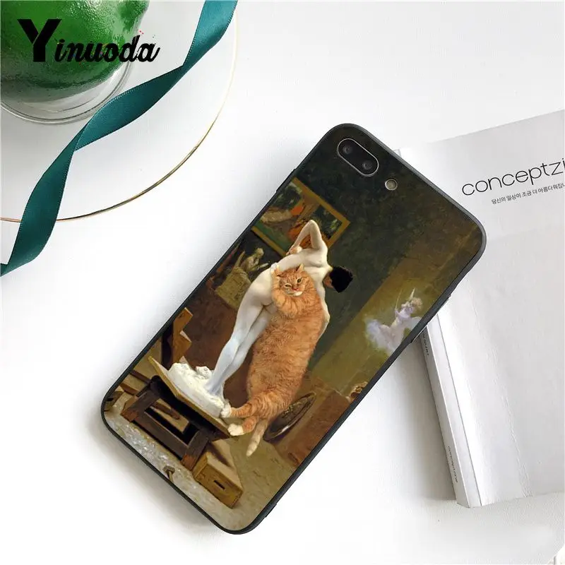 Yinuoda Забавный Pat Cat Art эстетика картина Coque Оболочка Чехол для телефона iPhone 8 7 6S X XS MAX