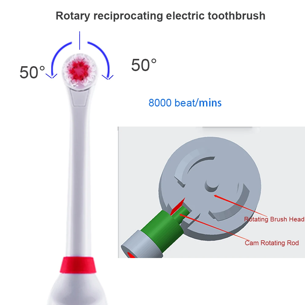 США Dupont Вращающаяся головка для электрической зубной щетки с мягкой щетиной 1 шт.