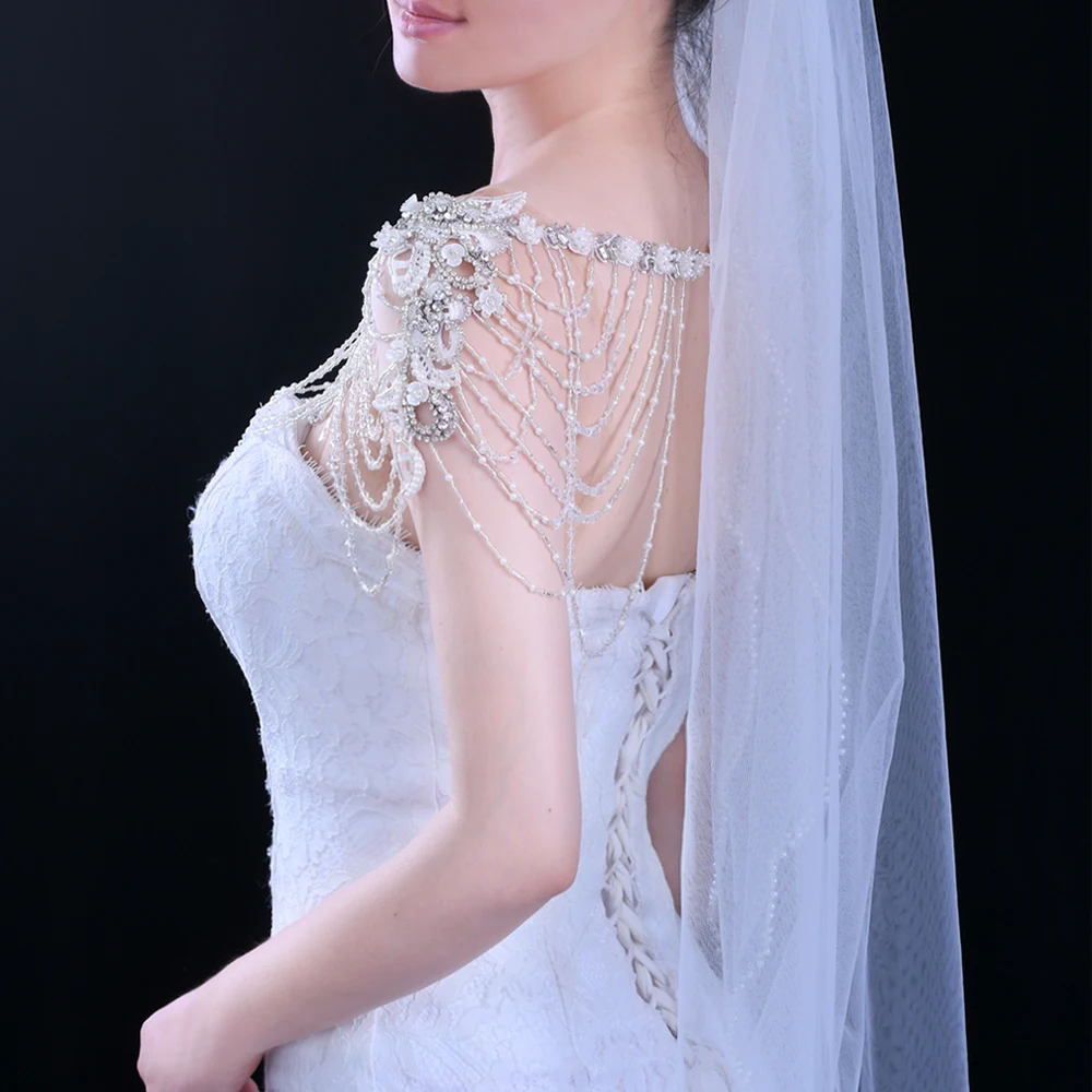 

High Quality Wedding Wraps Crystal Sparkle Bridal Wraps Rhinestone Beading Wedding Shawl Jacket Bolero Cape Bridal Wedding Cape