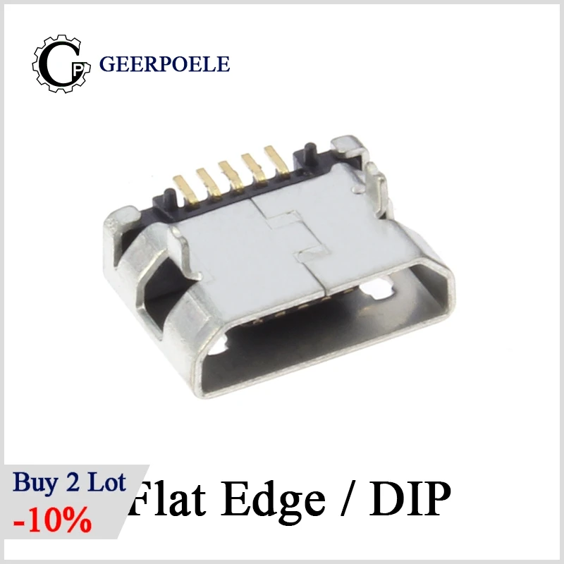 20 шт./лот 5 штырьков Micro USB 30 в 1 А коннекторы гнездо Плоский порт Клемма Хвостовая