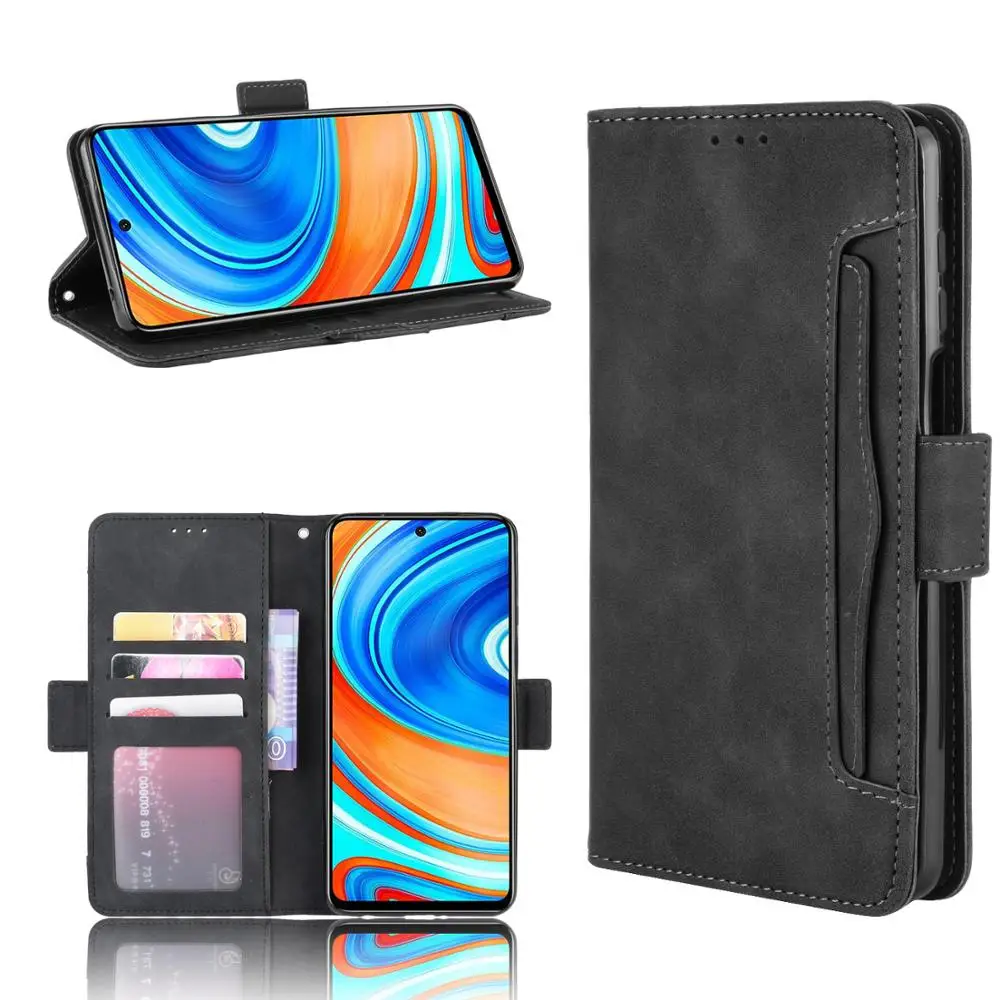 Чехол для Xiaomi Redmi Note 9s 6 67 дюймов многофункциональный слот карт кожаный чехол