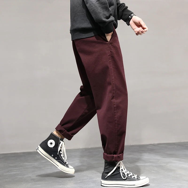 VOMINT Мужские штаны высокое качество хлопковые брюки мужские прямые плюс размер