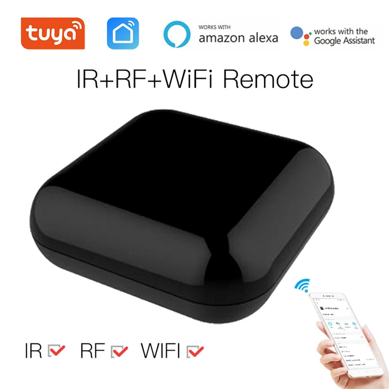 

Tuya WiFi RF+IR Universal DIY Remote Controller RF Appliances Smart Life App Voice Remote Control Work With Alexa Google Home