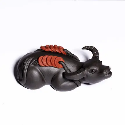 

Yixing Purple Clay Tea Pet Water Buffalo Have Money On Its Back Modeling Kung Fu Art Tea Ceremony Accessories Free Shipping