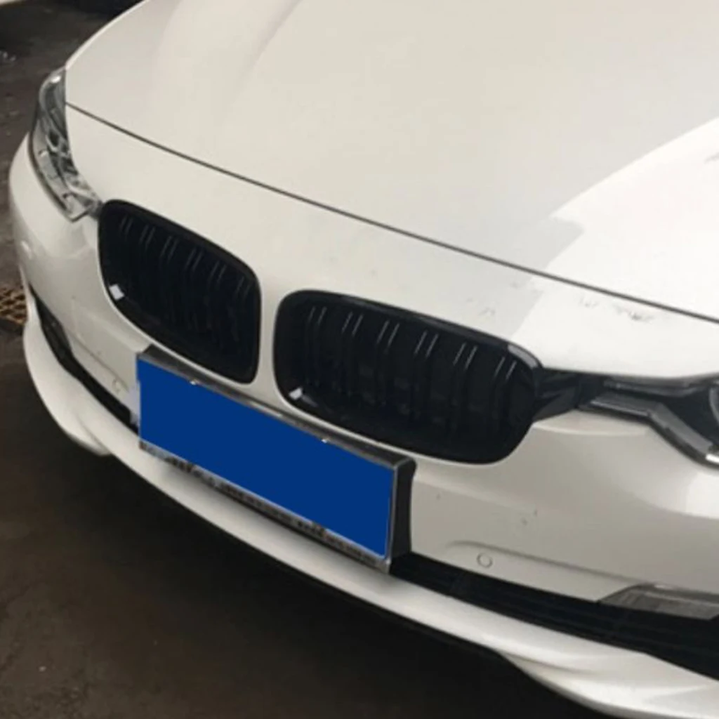 Пара Двойная Передняя решетка крышка вставки отделка гриля для BMW 3 серии F30