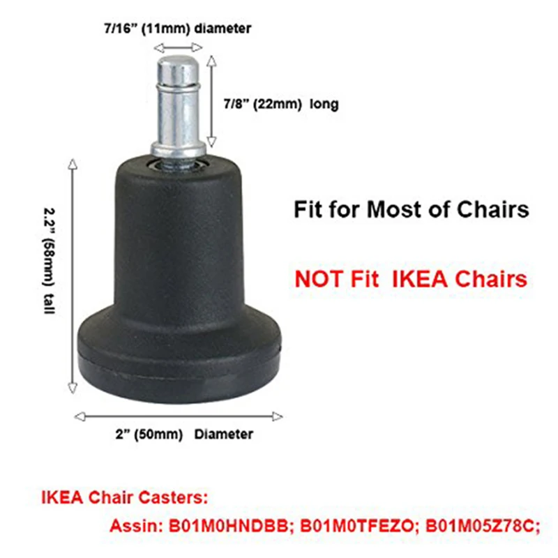 Высокопрофильный звонок скользит Замена для офисного стула без колес и барного