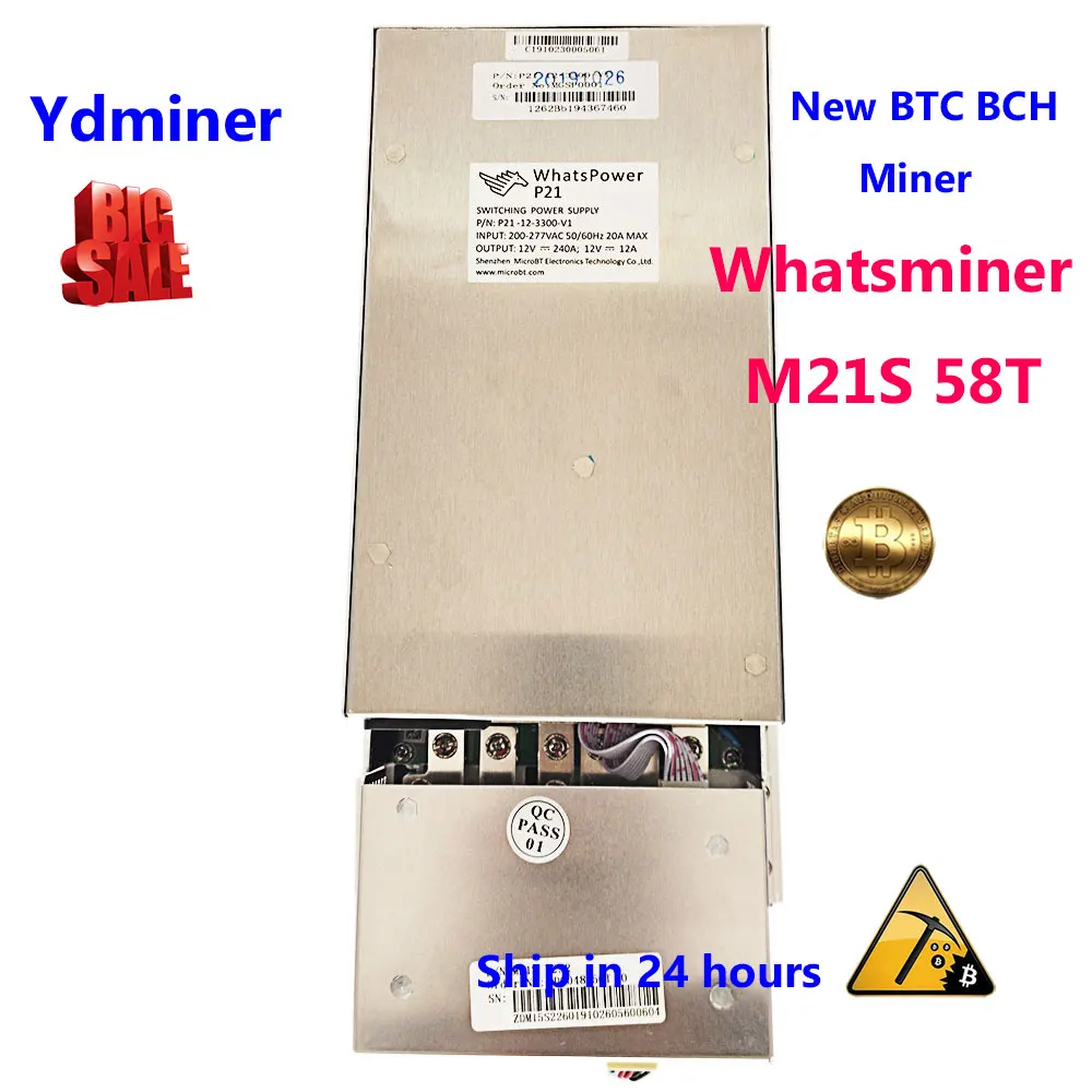 whatsminer m21s 58t ASIC SHA 256 майнер новый биткойн майниг минералы горная машина ферма